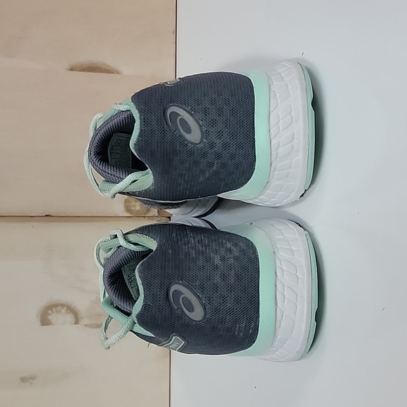 Asics Womens Gel Exalt 4 T7E5N Gray Teal Running Shoes Sneakers Size 8 - Picture 5 of 9
